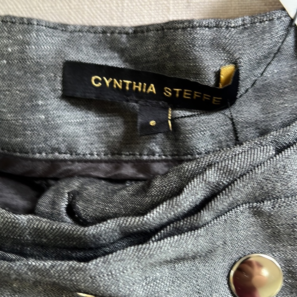 NWT Cynthia Steffens Charcoal Gray Shorts Size 6 - Picture 3 of 6